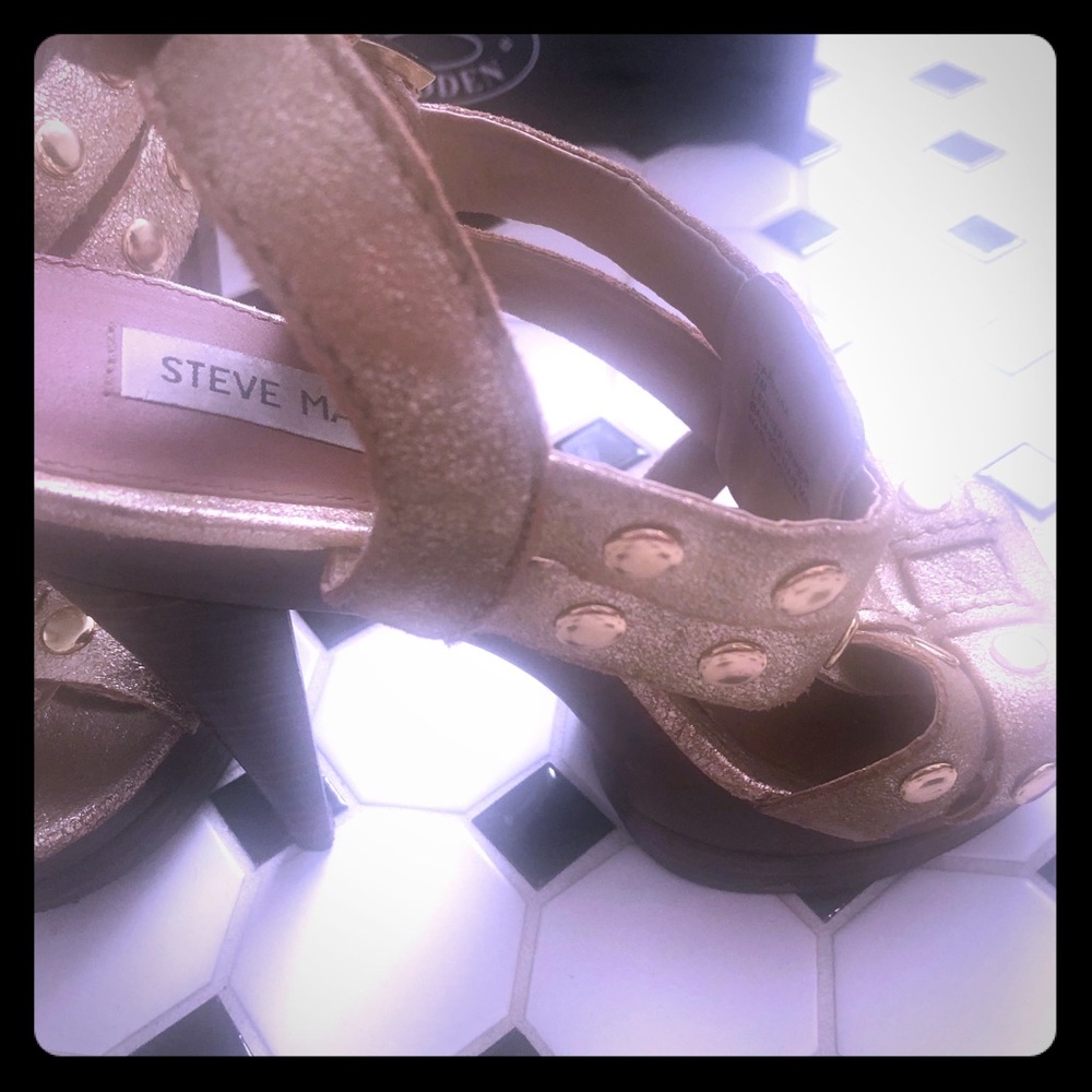 Steve Madden Tarrgaa, Gold Metal, 7.0